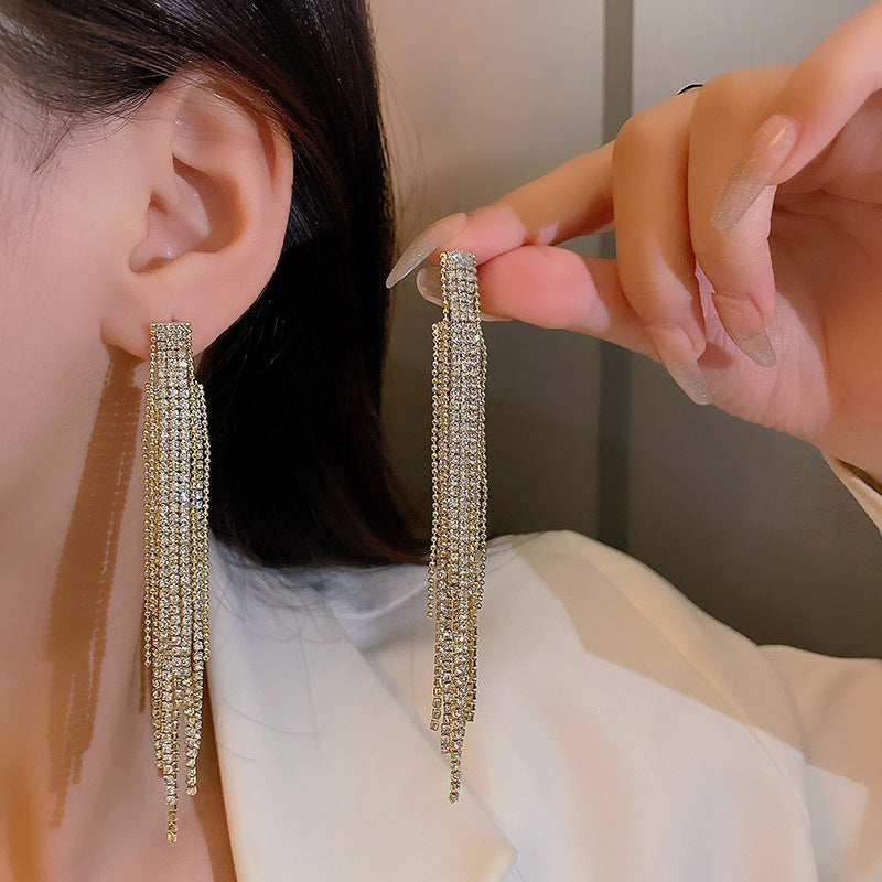 チェーンピアス K18 ピアス   ロングアメリカンピアス アクセサリー629